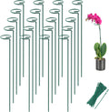 Joyhalo 20 Pack Plant Stakes, 16 Inch Plant Support Stakes, Flower Stakes with 24 Twist Ties, Garden Sticks for Plants Hibiscus, Sunflower, Red Hot Poker, Hydrangea, Tomato, Sapling Etc
