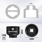 WORKPRO 27mm Oil Filter Socket Wrench, Oil Filter Removal Tool, Oil Filter Change Set, Ideal for Some Mercedes, Volkswagen, Hyundai, Kia, Minis, and Smart Car