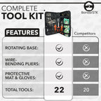 Bonsai Toolkit - Mini Garden Tools, Bonsai Wire Kit, Repotting Mat for Indoor Plants, Bonsai Tools, Succulent Tools, Bonsai Tree Kit Tools for Beginners, Bonsai Turntable, Transplanting Tool