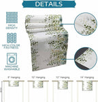 Sage Green Eucalyptus Cotton Linen Table Runner for Dining Kitchen, Farmhouse Leaves Wedding Outdoor Party Tablerunners Decoration Botanical Floral Dresser Scarf Coffee Tablecloth Runners 13x36 Inches