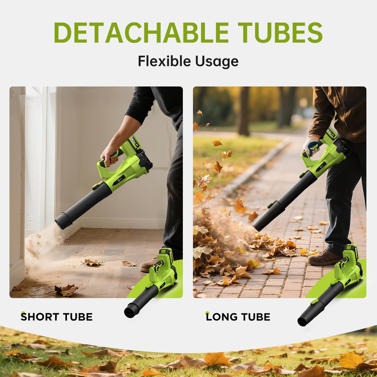 Leaf Blower Cordless, Electric Blower with 2×4.0Ah Batteries & Charger, 6-Speed, Powerful Lightweight 21V Blower Kit for Lawn, Patio, Car Drying and Light Snow, Lightweight Handheld