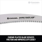Corona Tools 10-Inch RazorTOOTH Folding Pruning Designed for Single Use | Curved Blade Hand Saw | Cuts Branches Up to 6" in Diameter | RS16150, Red