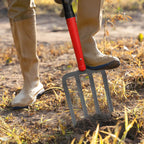 4-Tine Pitch Fork Garden Digging Fork Spading Fork Heavy Duty Pitchfork for Gardening Potato Fork, 43 inches