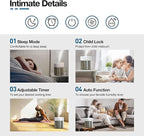 Stainless Steel Humidifier, 4.5L Easy to Clean Humidifier with 304 Stainless Steel Tank, Cool Mist Humidifiers for Bedroom with Smart Humidistat & Timer, 25dB Sleep Mode for Baby, Plants