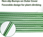 Plant Stakes 6ft, Steel Garden Stakes 6 Feet 25 Pack, Sturdy Plant Support for Climbing Plants, Tomatoes, Beans, Cucumbers, Peppers, Flowers, Potted, Strengthen and Stem to Grow Better