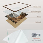 VCK 24x30 Poster Frame Set of 4 - Brown, Gallery-Quality Wood Picture Frames, 1.1-Inch Wide Border, Polished Plexiglass, Vertical or Horizontal Wall Display for Photo/Art/Prints, Brown