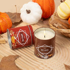 Fall Scented Candle – Apple Pie Soy Candle 9oz, 50 Hour Burn, Non-Toxic Autumn Decor, Holiday Gift for Women & Men