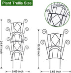 Stackable Plant Support Stakes, 2 Pack Metal Twig Plants Trellis for Indoor and Outdoor Use, Garden Accessories for House Potted Flower Monstera Trumpets 15.35 inch