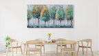 NINEASO Abstract Forest Canvas Wall Art - Teal Yellow Trees Pictures Grey Blue Earthy Wall Decor Modern Botanical Painting Print Artwork for Living Room Bedroom Home Office Decor 20" x 40"