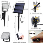 Solar Spot Lights Outdoor, 20 LED IP65 Waterproof Solar Landscape Lights, Dusk-to-Dawn 3000K Warm White Outdoor Light for Yard Garden Driveway Porch Walkway, 4-in-1