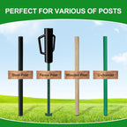 Fence Post Driver with Handle,17LB Hand Post Pounder,3.7 inches Inner Dia. Pole Rammer, Farm Wire Fencing for T Post, U-Channel Sign and Wooden Post, Black