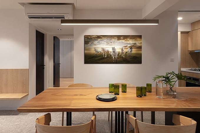 XXMWallArt FC1975 Canvas Wall Art Horse Picture Canvas Prints Modern Decor Wall Art Painting Canvas Prints Fine Art for Living Room Bedroom Kitchen Home and Office Drawing Room Wall Decor