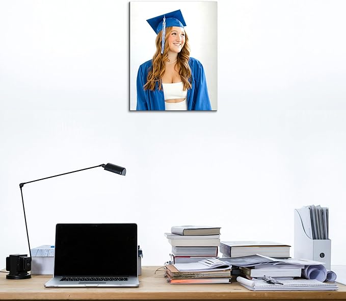 Custom Graduation Canvas Prints with Your Photos,Graduation Decorations, Personalized Graduation Canvas Wall Art Gifts Idea for Daughter, Son, Sibling or Friend (8" X 10")