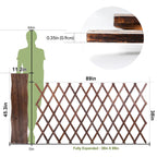 Expandable Garden Trellis, 38" x 89" Large Wooden Lattice Fence Wall Panel Lattice Trellis for Climbing Plants Outdoor Ivy Vine Rose Clematis for Garden Patio Room Decor (1Pcs Brown)