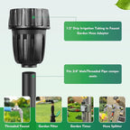 4Pcs Drip Irrigation Hose Connectors, 3/4 to 1/2 Faucet to Hose Adapter, 3/4" Faucet to1/2" Irrigation Tubing drip irrigation connectors