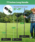 44x10 inch Lawn Leveling Rake, Upgraded Lawn Leveler Tool Heavy Duty Reinforced Connection, Garden Rake with Adjustable Long Handle, Ground Leveler for Yard Smoothing Soil Grass Dirt Sand