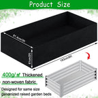 6x3x2FT Raised Garden Bed Liner for Gardening Outdoor, 2mm Thick, Rectangle