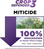 Grower's Ally Crop Defender 3 Concentrate 8 oz | Natural, Safe & Organic Insecticide & Fungicide Control for Plants - Powdery Mildew, Spider Mites & Russet Mite Killer – Makes 25 Gallons