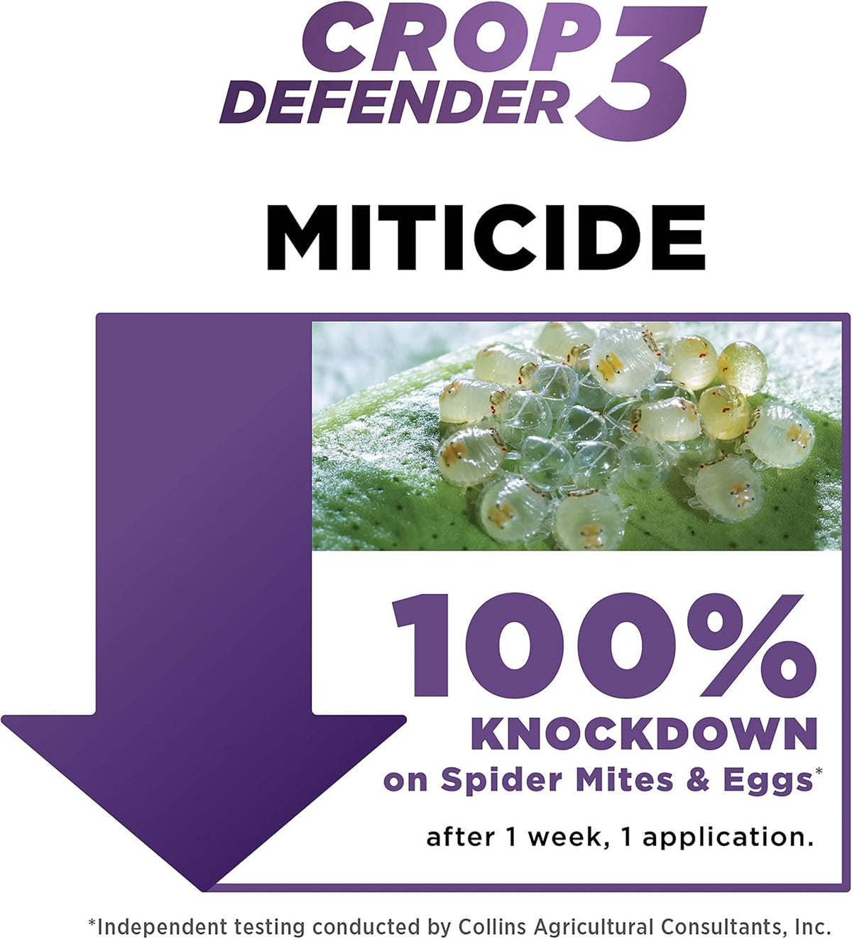 Grower's Ally Crop Defender 3 Concentrate 8 oz | Natural, Safe & Organic Insecticide & Fungicide Control for Plants - Powdery Mildew, Spider Mites & Russet Mite Killer – Makes 25 Gallons