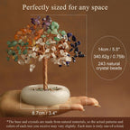Seven Chakra Crystal Trees, Bonsai Tree, Money Tree, Healing Stones, Crystal Tree of Life, Desk Decor, Home Decor, Unique Birthday Gifts for Women Mom