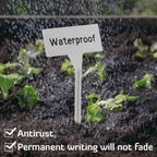 28 Pack Outdoor Plant Label, Large Waterproof Plastic Plant T-Type Tags, Durable Nursery Garden Markers, Perfect for Herbs, Flowers, Vegetable (Height 11.8'')