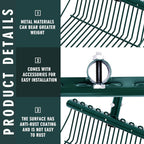 Tandefio 2 Pack Pitchfork Replacement Head Metal Horse Manure Rake Gardening Pitch Fork with Angled Tines for Horse Stall Poop Picking up(Green)
