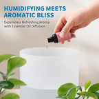 Humidifier for Bedroom, 2.5L Cool Mist Humidifier with Essential Oils Diffuser and Nightlight, Top Fill Humidifiers for Home, Auto Shut-off
