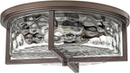 16" D Industrial Flush Mount Ceiling Light, Large 3-Light Farmhouse Close to Ceiling Lights for Hallway, Kitchen, Bathroom, Dining Room (Oil Rubbed Bronze,)