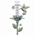 shumi Rain Gauge Outdoor, 7" Hummingbird Rain Gauge for Garden Decor