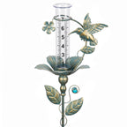 shumi Rain Gauge Outdoor, 7" Hummingbird Rain Gauge for Garden Decor