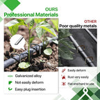 4 Inches Landscape Staples,Galvanized Garden Stakes Yard Stakes Garden Staples Prefect for Weed Barrier Fabric,11 Gauge Landscape pins for Tent,Balloons, Irrigation Tube. (4 Inch 100 Pack)