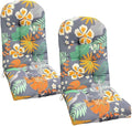 Patio Adirondack Chair Cushions Set of 2 for Outdoor Chairs Printing Rocking Chair Cushion High Back Waterproof Patio Chair Pads for Backyard 47"*19.68"*3.9" Flower