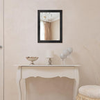 BOMINICA Rectangular Wall Mirror Framed Decorative Mirror 12” x 16” for Bathroom, Living Room, Vanity, Black
