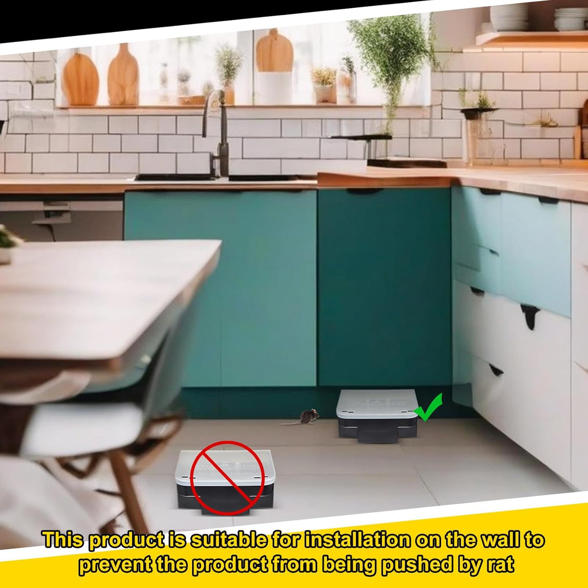 Qualirey 2 Pcs Rat Bait Station 8.86 x 7.28 x 3.62 Inches Rat Traps with Openable Lid, Blocks Boxes with Keys for Big Mouse, Keeps Children and Pets Safe Indoor & Outdoor, Bait Not Included (Clear)