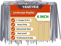 Landscape Staples Galvanized U-Shaped Garden Stakes, 6 Inch 50 Pcs Garden Staples, Yard Stakes, Stakes for Inflatables, Irrigation Tubing, Holding Fence, Tarpaulin (50, 6 INCH)