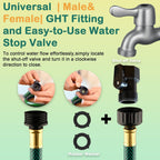 Garden Hose Leakproof for Gardener: 1/2” PVC Water Hoses with GHT Fittings - 2 FT No Kink and Flexible for Outdoor