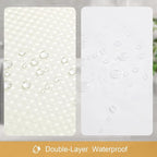 3 in 1 Extra Long Cream Shower Curtain Set-72 W x 84 H, Ivory Waffle and PEVA Liner Set with 12 Stainless Steel Hooks, Waterproof Fabric for Bathroom