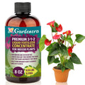 GARDENERA Premium 3-1-2 All Purpose Liquid Fertilizer Consentrate for All Indoor Plants & Flowers - Promotes Biomass Growth and Vibrant Leaf Color - 8oz Bottle