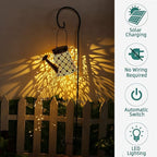 B-Best Solar Lights Outdoor Garden Decorations,Watering Can Landscape Light Large Hanging Lantern ,Outside Waterproof Patio Decor Perfect Gardening Gift