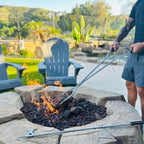 40" Fire Tongs Firewood Grabbers, Stainless Steel Large Fire Pit Tool Indoor Fireplace Outdoor Bonfire Campfire Backyard Deck Camping Log Grabbers Tool
