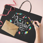 METRONIC Kraft Paper Gift Bags with Handles 16x6x12 Inch 6000 Pack | Christmas, Birthday Party Favors, Retail Shopping, Small Business Bulk | Black Gift Wrap Bag
