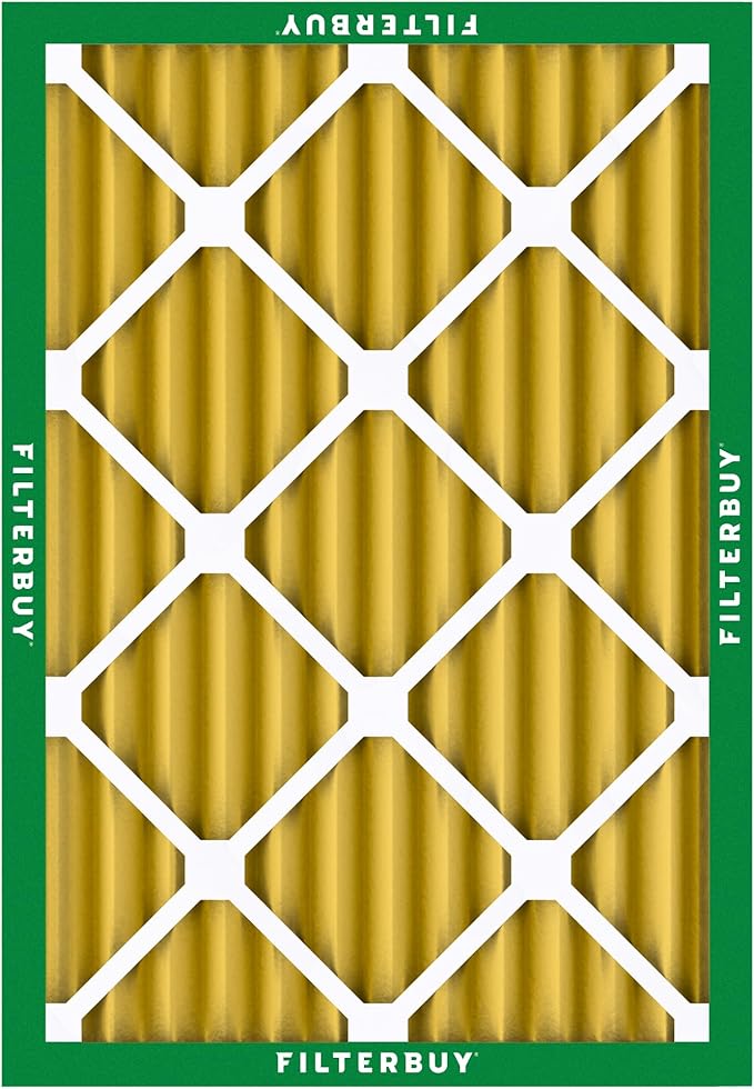 Filterbuy 24x28x2 Air Filter MERV 11 Superior Pet & Allergy Defense (4-Pack), Electrostatic Pleated HVAC AC Furnace Filters Replacement, Made in USA (Actual Size: 23.50 x 27.50 x 1.75)