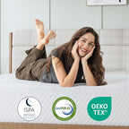 Novilla 12 Inch King Size Mattress, King Memory Foam Mattress for Motion Isolation & Contour Support with Cooling Wave-Cut Foam & High-Density Support Foam Mattresses in a Box Medium Firm Feel