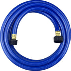 PVC Garden Hose 1/2 Inch, Flexible Water Hose with Male and Female Fittings, No Leaking, Heavy Duty, for Household, Outdoors, Lawns, Patio (10 FT, Blue, Plastic Fittings)