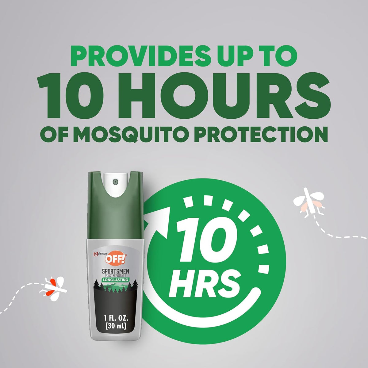 OFF! Deep Woods Sportsmen Insect Repellent Spritz, Maximum Strength, Bug Spray with up to 10 Hours of Protection, 1 oz (Pack of 12)