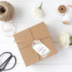 Andaz Press 40-Pack Personalized Quinceañera Favor Tags with String, Pink & Cream Roses Custom Classic Thank You Gift Tags for Mis Quince Años XV 15th Birthday Favor Gifts Quince Decorations