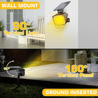 Kaxiida Solar Lights Outdoor Waterproof - 2025 Upgrade 3 Level Ultra Bright Spot Lights Uplights, LED Landscape Spotlight for Tree, Pathway, Wall, Adjustable Solar Panel Auto On/Off