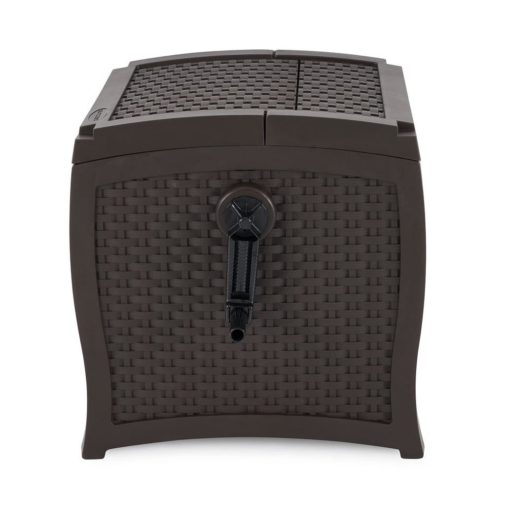 Suncast Hose Reel with Smart Trak Hose Guide, Water-Tight Connection, Durable Resin Construction, 225' Hose Capacity, Brown, Made in the USA