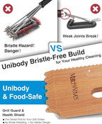 Wooden Grill Scraper, Grill Grate Cleaner for Traeger Grills - Safe Bristle-Free Grill Cleaning Tool