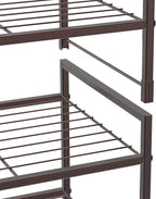 SIMPLE HOUSEWARE 3-Tier Stackable Shoes Rack Storage Shelf, Bronze